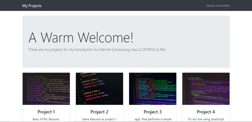 Picture of website project