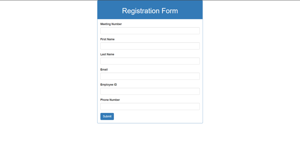 Image of the main webpage of the demo.